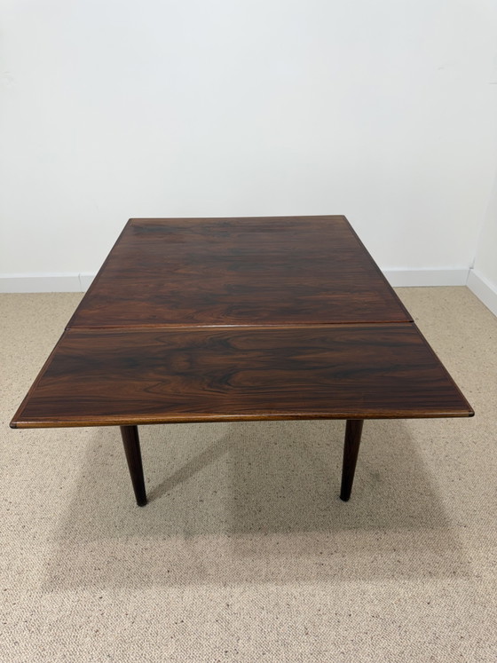 Image 1 of Extendable Scandinavian rosewood dining table – 1960s/70s