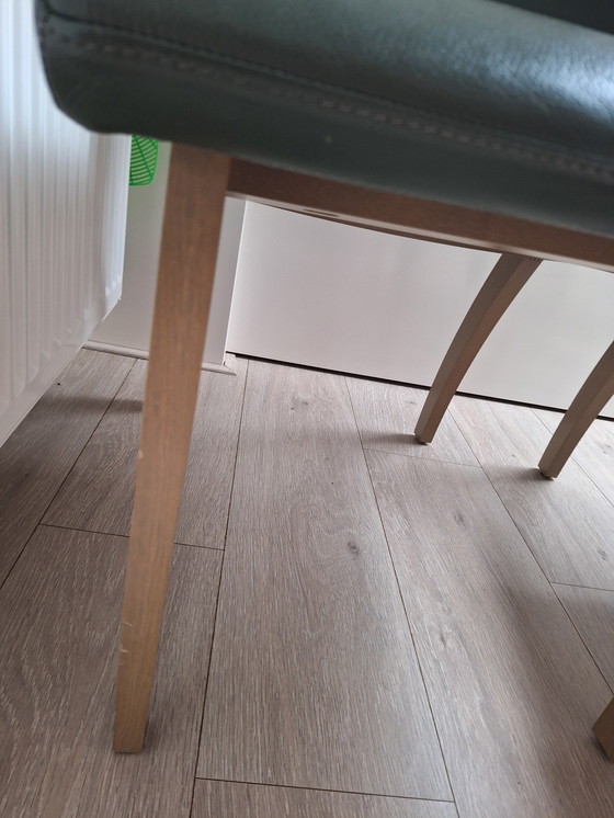 Image 1 of 3 sillas de comedor de cuero Leolux