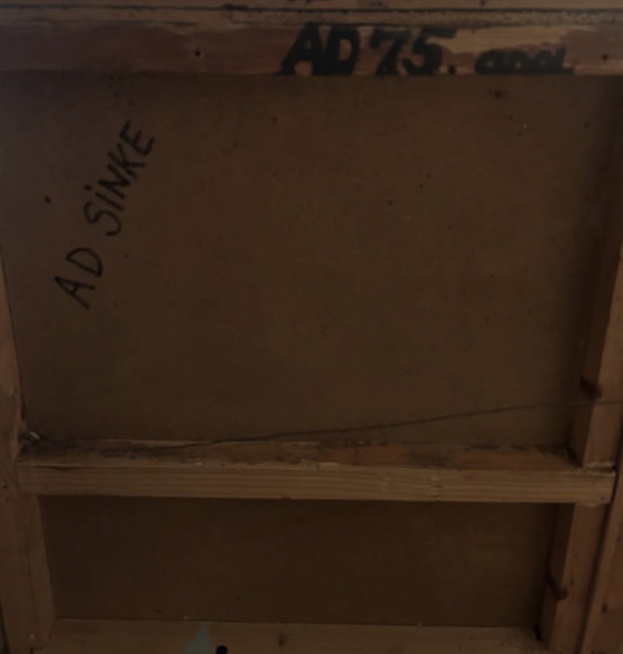 Image 1 of Ad Sinke kunstwerk artwork zeldzame vintage 1975