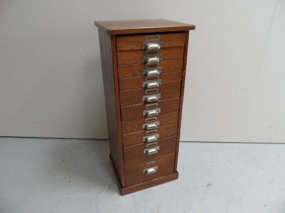 Mobile archivio vintage in rovere con cassetti – Cassettiere, Wood (photo 14 of 14)