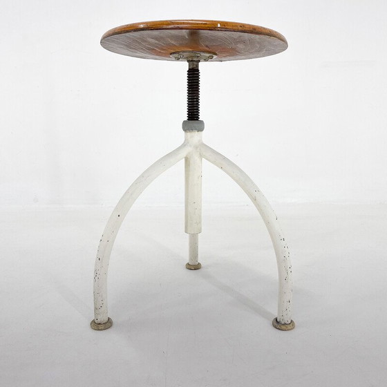 Image 1 of Tabouret tripode réglable industriel vintage, 1950s