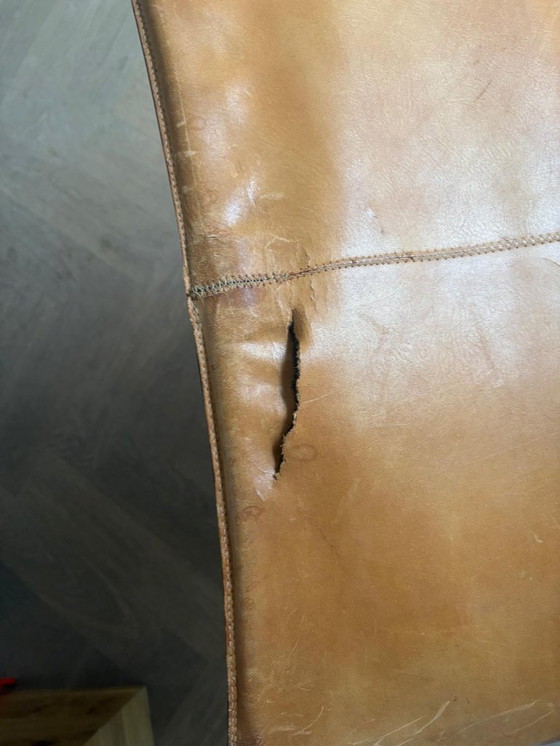 Image 1 of Autentiche sedie vintage PK22 di Poul Kjærholm - Patina cognac invecchiata