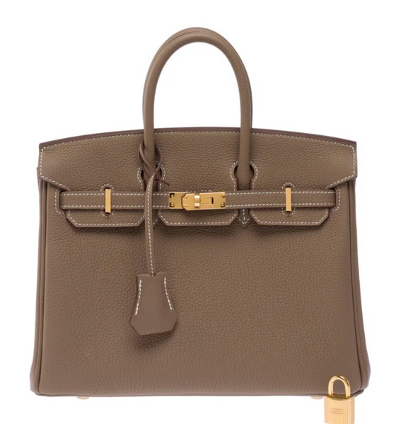 Image 1 of Sac HERMES Birkin 25 en Cuir Étoupe - 103489