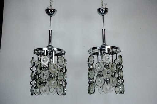 Pair of Pendant Lights by Oscar Torlasco, Italy, 1970s