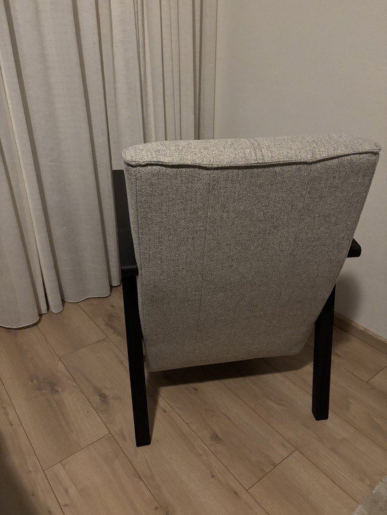 Image 1 of Sedia scandinava con rivestimento grigio chiaro screziato