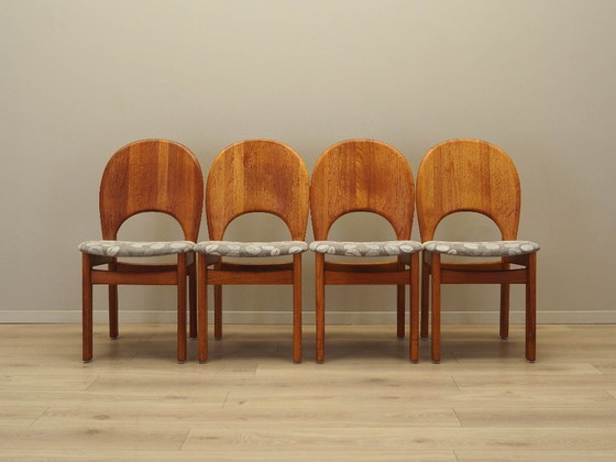 Image 1 of Satz aus vier Stühlen aus Teakholz, dänisches Design, 1960er Jahre, Designer: Niels Koefoed, Hersteller: Glostrup