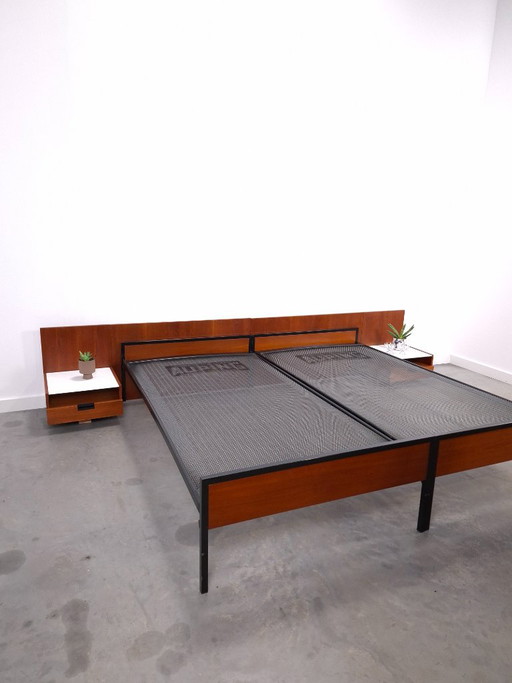 Letto matrimoniale Serie Giapponese Cees Braakman per Pastoe e Auping con comodini – tweepersoonsbedden (photo 2 of 20)