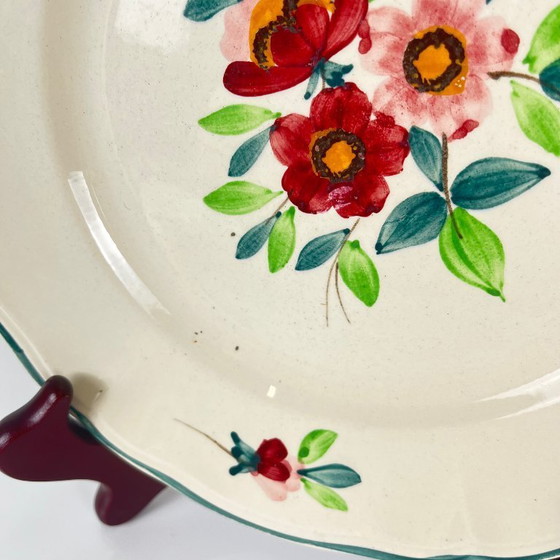 Image 1 of Set of 4 Sarreguemines "Amazonas" dinner plates, late 19th-early 20th century