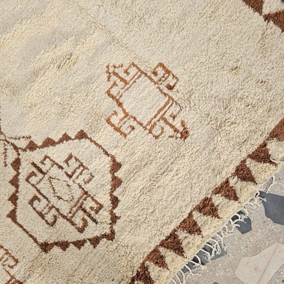 Image 1 of Beni Ourain tapijt | Marokkaans tapijt op maat, vierkant tapijt van 400x400 cm