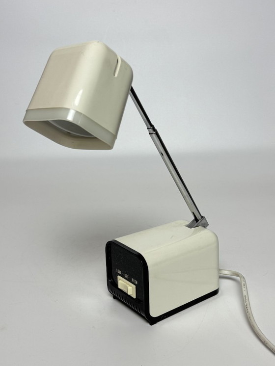 Image 1 of Mid-Century Space Age Design White Adjustable Telescopic Desk / Night Lamp, Model 8802 by Bahag AG. Germany, 1970s