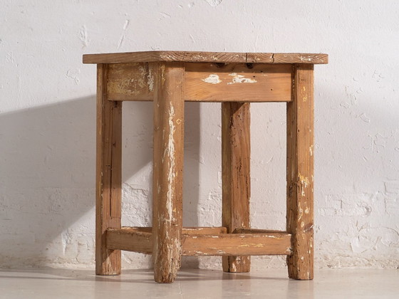 Comodino vintage in legno di pino, Europa centrale, circa 1930, Tavolini, Marrone, Rustic (foto 15 di 19)