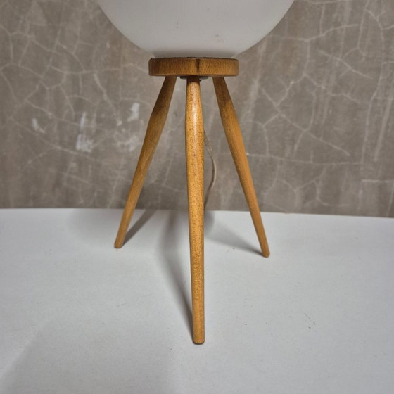 Image 1 of Lampe de table trépied du milieu du siècle, ÚĽUV, années 1960, Tchécoslovaquie