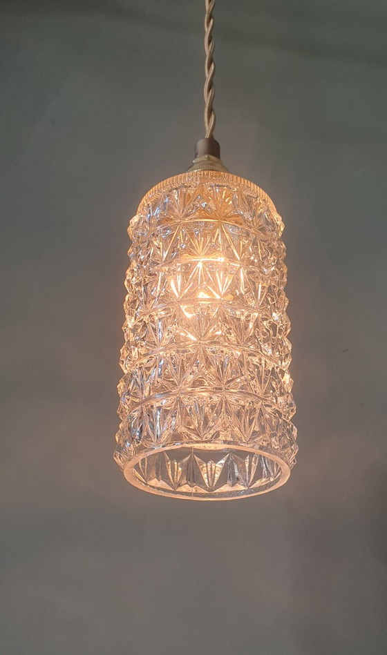 Vintage Getextureerde Hanglamp Midcentury Design. – Hanglampen, Brass (photo 3 of 12)