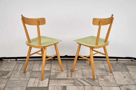 Set di 2 sedie in faggio, anni '60, Cecoslovacchia – TON, Sedie da pranzo, Wood (photo 6 of 14)