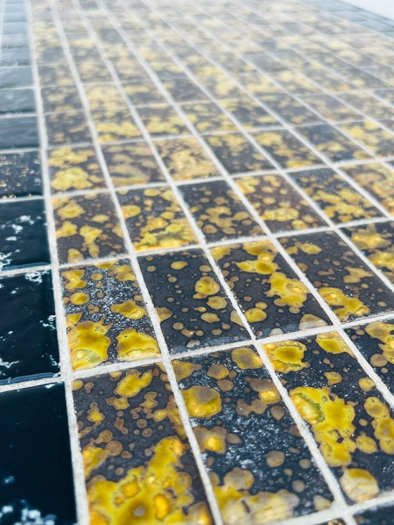 Image 1 of Salontafel in jaren 70-design, metallic keramiek