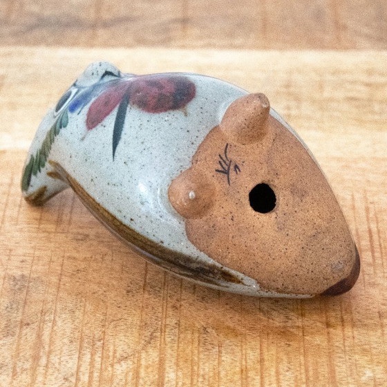 Image 1 of Figurine de hibou en céramique Tonala : Art populaire mexicain vintage