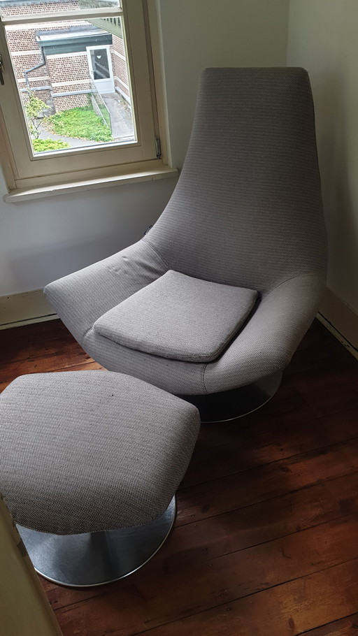 De Sede design fauteuil met voetenbank