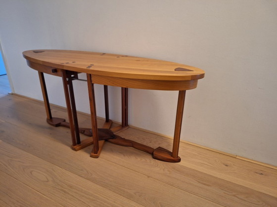 Table basse / Table d'appoint avec tiroirs style Art Déco – Savoir-faire dans le style de Schuitema (photo 16 of 17)