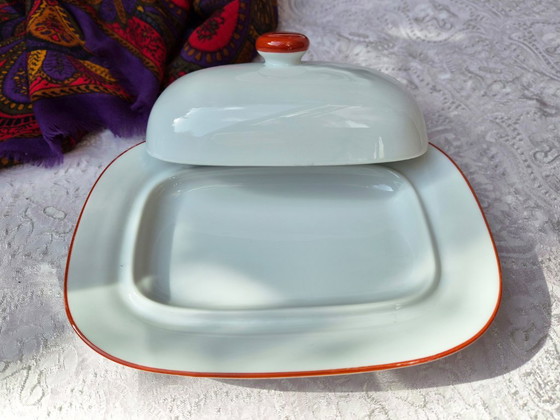 Authentische Richard Ginori Italien Porzellan Butterdose – 1950er-1960er Jahre – Geschirr, Porcelain (photo 4 of 6)