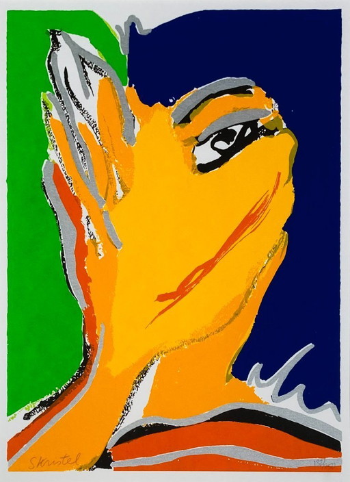 Sylvia Kristel - Occhiolino - Serigrafia - Cornice