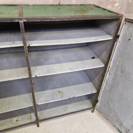 Image 1 of Industrial vintage cabinet highboard bar wall cabinet bookcase metal cabinet