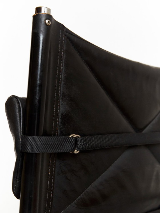 Image 1 of Set vintage di HE1106 Lounge Chair e HE1104 Ottoman di Hans Eichenberger per Strässle, anni '70