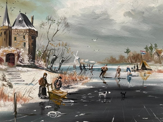 Image 1 of Henk Poeder (1964) - Winter in Holland