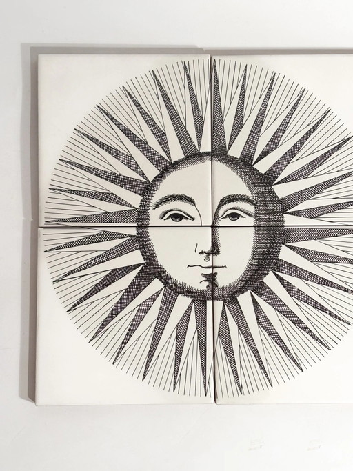 Fornasetti Fliesenset „Sonne und Mond“, 1990er Jahre – decoratieve objecten, Surrealism (photo 2 of 23)