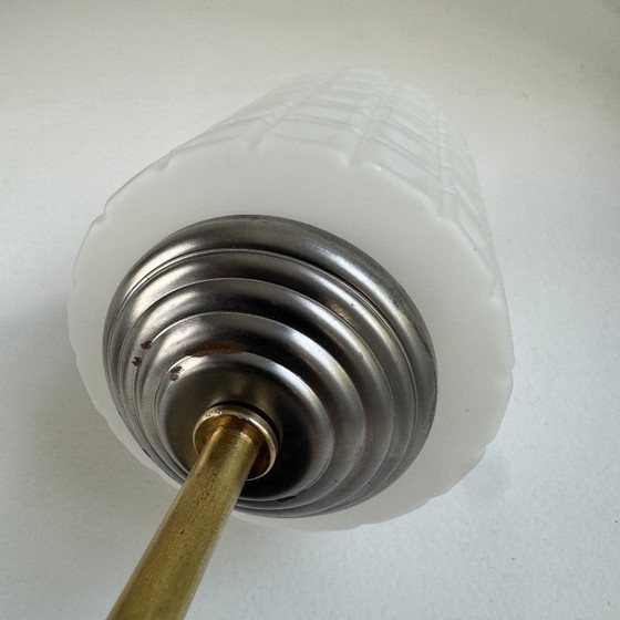 Image 1 of PAAR VINTAGE DUBBELE OPALIJNEN WANDLAMPEN UIT DE JAREN 1950