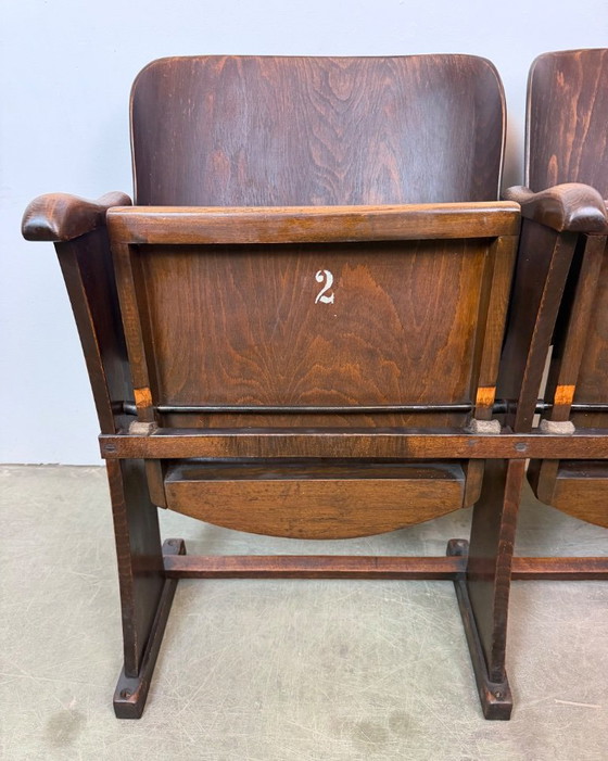Vintage Two-Seat Cinema Bench from Thonet, 1950s – Folding chairs, Wood (photo 12 of 21)