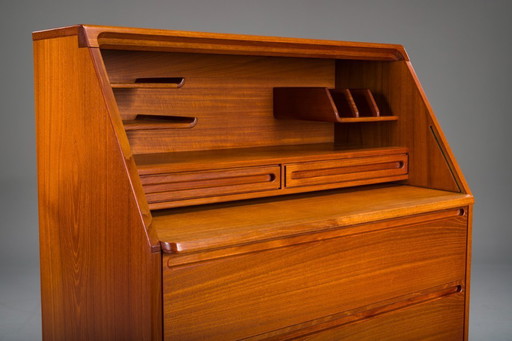  Secretaire en teca por Kai Kristiansen para Tørring Møbelfabrik, 1960s