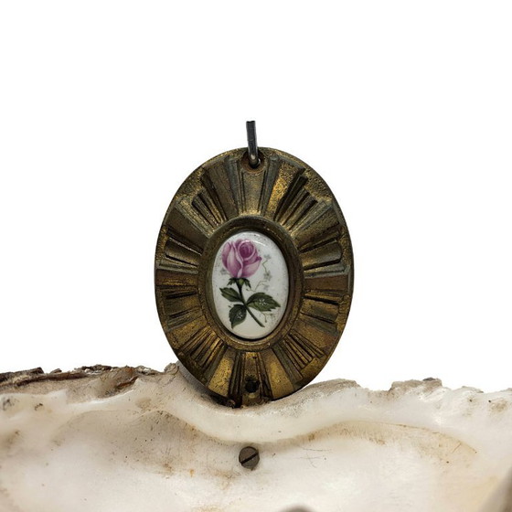 Image 1 of Antiek Frans weiwater houder met schelp, eind 19e eeuw