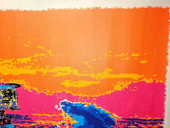 Image 1 of Zeefdruk 1 op canvas Henk van der Vet booreiland