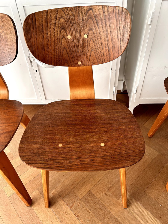 Image 1 of Sedie da pranzo Pastoe SB02 di Cees Braakman - Set di 4 sedie