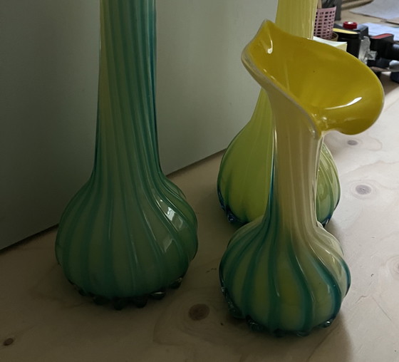 Image 1 of Juego de jarrones de tulipanes de Murano