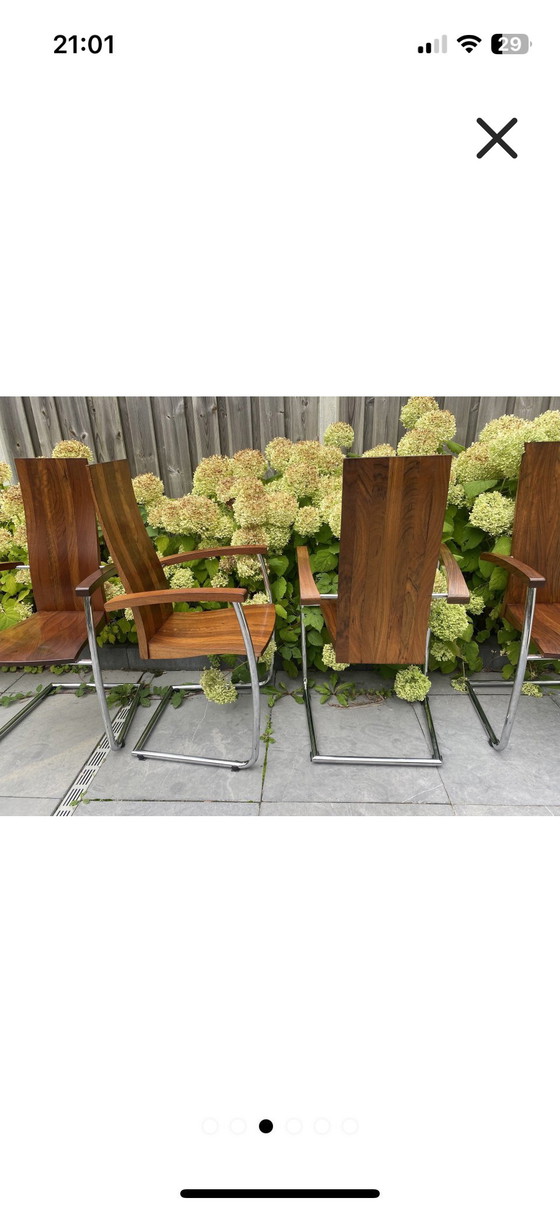 Image 1 of 4 chaises traîneaux design