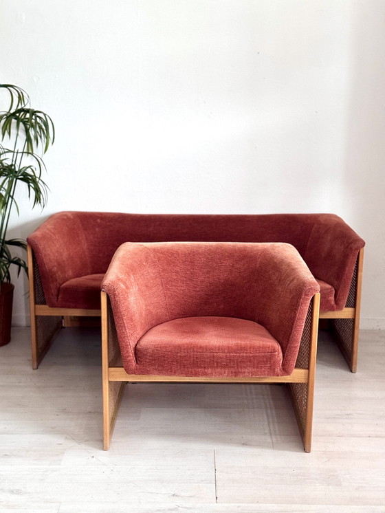 Image 1 of Panca boho vintage anni '70 in fettuccia