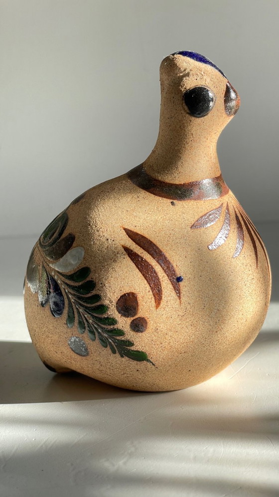 Image 1 of BIRD Handmade stoneware Mexico VINTAGE