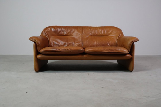 Image 1 of DS-16 Cognac leather sofa by De Sede Switzerland, 1970s