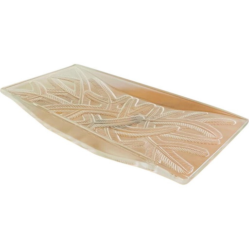 Table vintage art déco en verre pour Verlys, France 1920