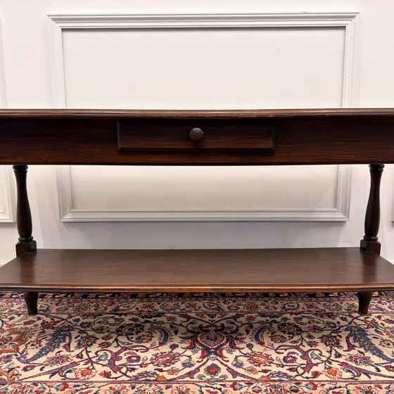 Antieke Franse 19e-eeuwse Draperie Tafel, Bijzettafels, Hout, Klassiek (foto 6 van 10)