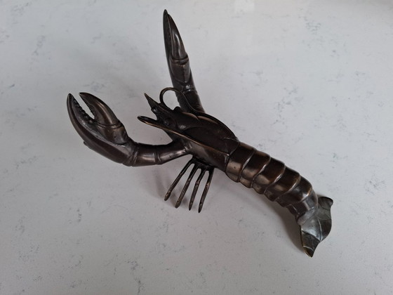 Image 1 of Sooka Bronze-Skulptur Hummer - 19*11cm - dunkle Bronze Beeindruckender großer Hummer aus Bronze, Sonderanfertigung, schwarz
