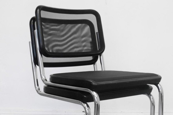 1/20 Marcel Breuer Thonet S32 N Cantilever Chair Mesh Chrome – Chairs and lounge chairs, Plastic, Wood (photo 4 of 12)