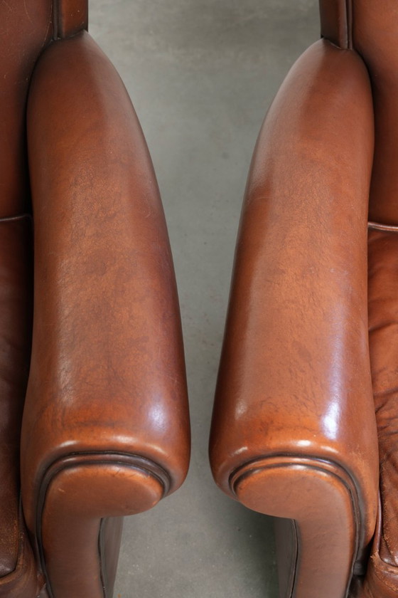 2x comfortabele schapenleren armchairs met een tijdloze uitstraling en goed zitcomfort – Fauteuils, Leather (photo 8 of 15)