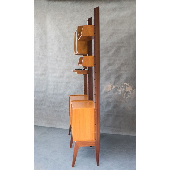 Image 1 of Vintage Rival teak wall unit by John Texmon for Blindheim Møbelfabrikk, Norway 1960