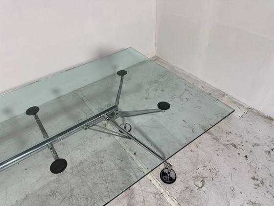 Tecno Nomos — design Sir Norman Foster, 1986 – Dining tables, Glass, Metal (photo 6 of 11)