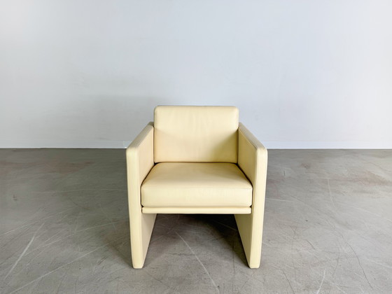 Image 1 of Poltrona originale Rolf Benz Ego G in pelle beige Poltrona design