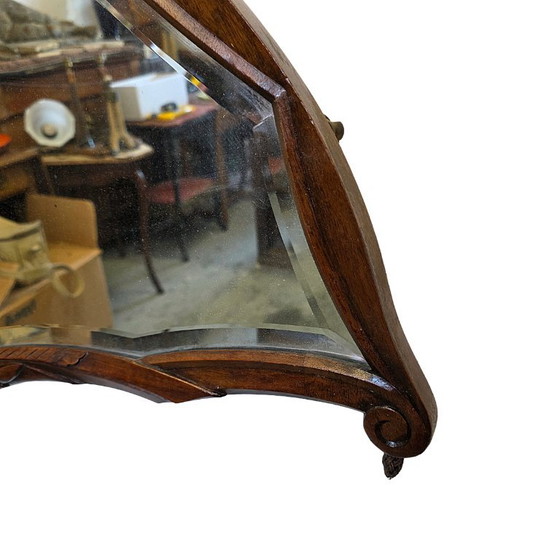 Specchio a ventaglio francese in stile Art Déco con intagli, circa 1920/30. – Wood (photo 4 of 7)