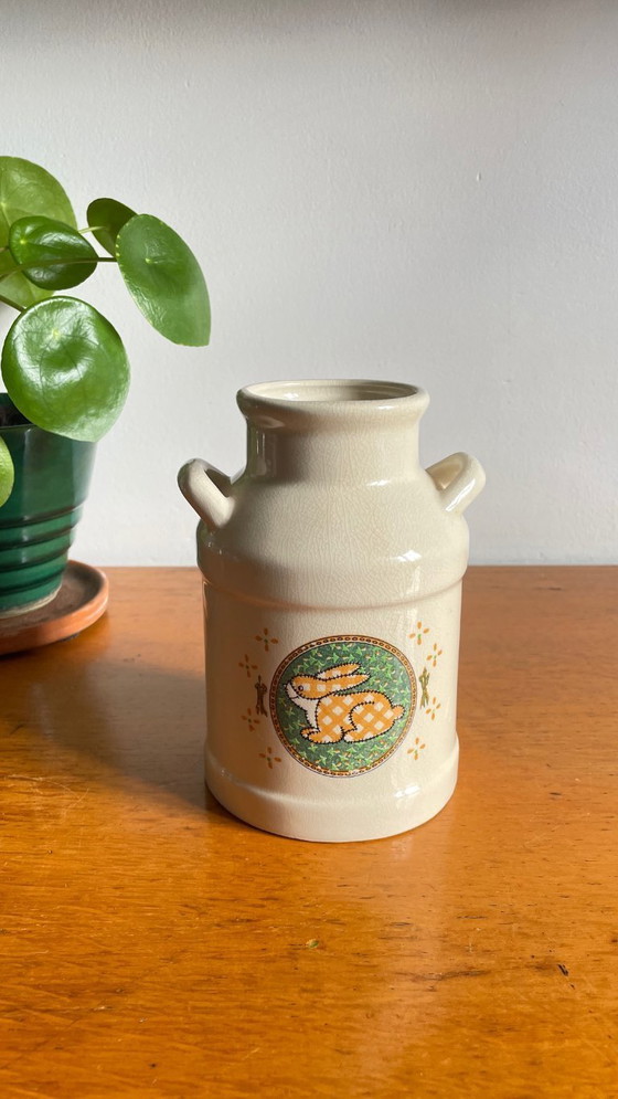 Image 1 of Vintage Taiwanese Ceramic Rabbit Vase