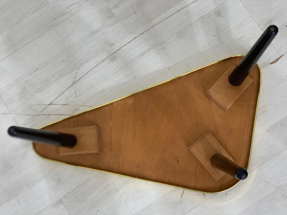 Image 1 of Mid - Century kidney-shaped side table Flower table Shelf VINTAGE